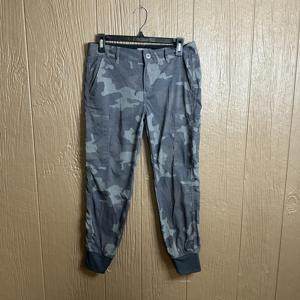 Prana Cargo Jogger Pants Women 4 Camo Sky Canyon Stretch Outdoor Hiking Gorpcore